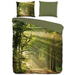Good Morning Housse de couette WOODS 200x200 cm Vert