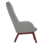 vidaXL Chaise de relaxation Gris clair Velours