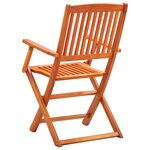 vidaXL Ensemble à manger d'extérieur pliable 5 Pièces Bois d'eucalyptus