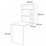 Homemania Bureau Magicbox 62x16x82 cm Blanc et noyer