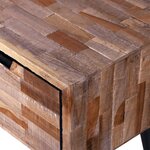 vidaXL Table console TV avec 4 tiroirs Bois de teck recyclé