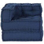 vidaXL Canapé d'angle modulable Indigo 70 x 70 x 56 cm tissu