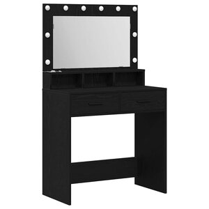 vidaXL Table de Toilette Chêne noir 79 x 41 x 135 cm Bois d'ingénierie