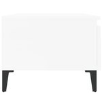 vidaXL Table d'appoint Blanc brillant 50x46x35 cm Bois d'ingénierie