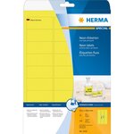Pqt 540 étiquettes superprint 63,5 x 29,6 mm sur 20 feuilles a4 jaune néon herma