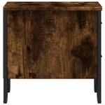 vidaXL Tables de chevet 2 Pièces chêne fumé 40x41x40 cm bois ingénierie