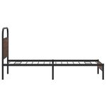 vidaXL Cadre de lit sans matelas 100x200 cm chêne marron