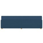 vidaXL Cadre de lit avec matelas avec matelas Bleu 90 x 200 cm tissu