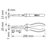 Ks tools pinces plates dentelées ergotorque 200 mm