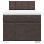 vidaXL Sommier à lattes de lit avec matelas Marron foncé 90x200 cm