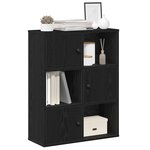 vidaXL Bibliothèque chêne noir 60x24x76 5 cm bois d'ingénierie