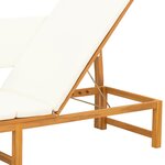 vidaXL Transat 1-personne Marron 200 x 57 x 75cm Bois d'acacia massif