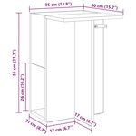 vidaXL Table d'appoint Gris Sonoma 35 x 40 x 55 cm Bois d'ingénierie
