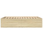 vidaXL Cadre de lit chêne sonoma 135x190 cm bois d'ingénierie