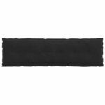 vidaXL Coussin de Dos Noir 180 x 50 cm Tissu en velours côtelé