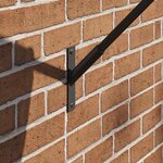 vidaXL Support de mât de drapeau Noir 15 x 3 cm Acier