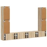 vidaXL Ensemble meuble TV 8 Pièces Chêne Sonoma Bois d'ingénierie