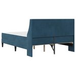 vidaXL Cadre de lit avec matelas Bleu 180 x 200 cm Velours