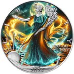 Pièce de monnaie en Argent 1 Dollar g 31.1 (1 oz) Millésime 2024 MOONLIGHT REVERIE