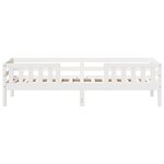 vidaXL Cadre de lit sans matelas blanc 75x190 cm bois de pin massif
