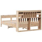 vidaXL Lit bibliothèque sans matelas 150x200 cm bois massif de pin