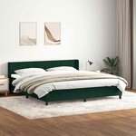 vidaXL Sommier à lattes de lit et matelas vert foncé 180x220cm velours