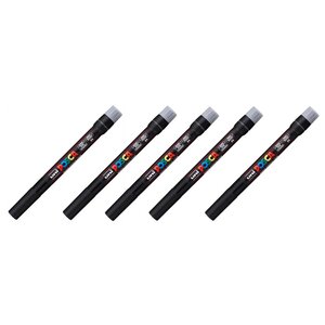 Marqueur pinceau brush pcf350 1-10mm noir x 5 POSCA