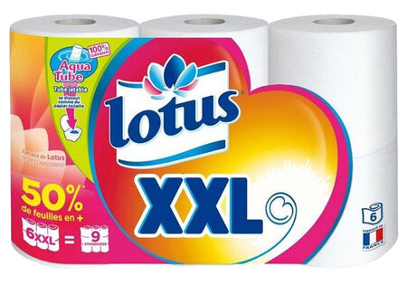 Lotus XXL Blanc 6 Rouleaux (lot de 3)