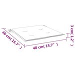 vidaXL Coussins de chaise de jardin lot de 6 carreaux rouges 40x40x3cm