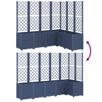 vidaXL Jardinière avec treillis bleu gris 160x120x140 cm PP