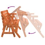 vidaXL Table de pique-nique avec bancs sapin massif 2 en 1 convertible