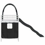 vidaXL Lit mezzanine pour enfants Blanc et Noir 90 x 190 cm Métал