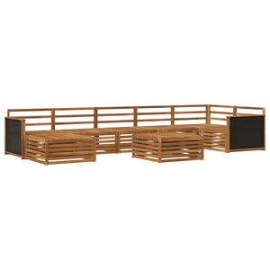 vidaXL Ensemble de canapés d'extérieur 8 Pièces Naturel