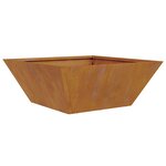 vidaXL Pots en métal Acier corten 40 x 40 x 15 cm