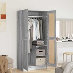 vidaXL Garde-robe Sonoma gris 82 5x51 5x180 cm Bois d'ingénierie