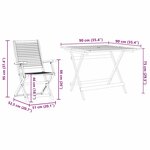 vidaXL Ensemble de salle à manger pour jardin 5 Pièces Marron