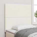 vidaXL Tête de lit avec tête de lit Crème 100 cm Cuir synthétique