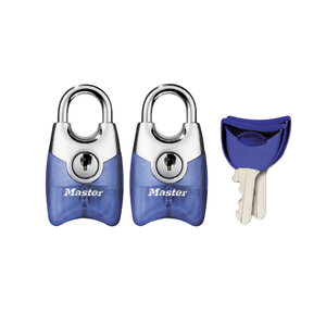 Pack de 2 Cadenas Fusion à Clé et Anse Protégée  Couleur Aléatoire  4 4 x 2 x 1 4