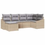 vidaXL Ensemble de salle à manger pour jardin 6 Pièces Beige  Gris clair