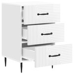 vidaXL Cabinet de chevet avec tiroir Blanc brillant 43 x 41 x 66 5 cm