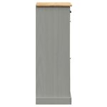 vidaXL Armoire à chaussures VIGO 60x35x96 cm gris bois massif de pin