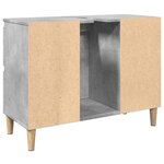 vidaXL Meuble d'évier gris béton 80x33x60 cm bois d'ingénierie