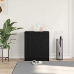 vidaXL Cabinet à chaussures avec étagère Chêne noir 59 x 35 x 70 cm