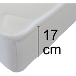 Canapé clic clac 3 places - Taupe - Matelas 17 cm - 223 x 96 x 103 cm - MEGAN