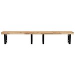 vidaXL Étagère de vasque murale acier et bois massif d'acacia