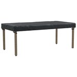 vidaXL Housse de Table Uni Noir 202 x 92 x 15 cm tissu