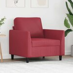 vidaXL Fauteuil Rouge bordeaux 60 cm Similicuir