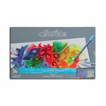 Set 36 crayons de couleur aquarellables - boîte métal - marino