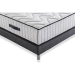 Ensemble sommier + matelas 160 x 200 cm - 672 Ressorts ensachés - 7 zones de confort - 27 cm