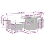 vidaXL Salon de jardin avec coussins 7 Pièces beige résine tressée